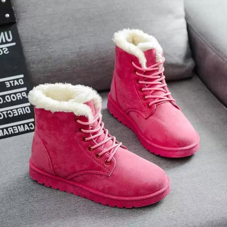 Snow Boots Fleece-lined Thickened Shoes Winter Warm Non-slip