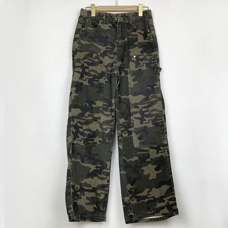 High Street Work Camouflage Jeans Loose