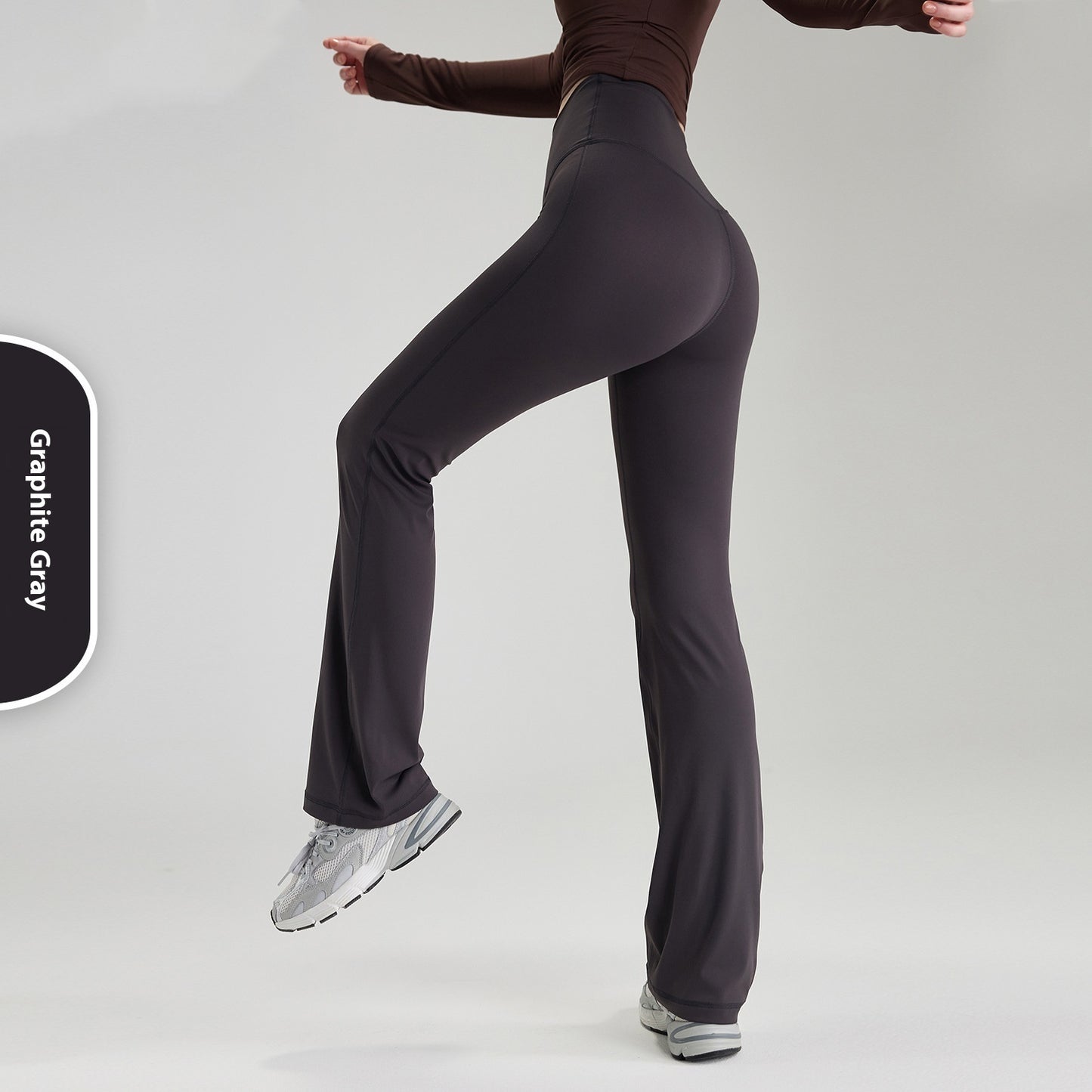 Nude Feel High Waist Hip Lift Bootcut Trousers Female Yoga Pants