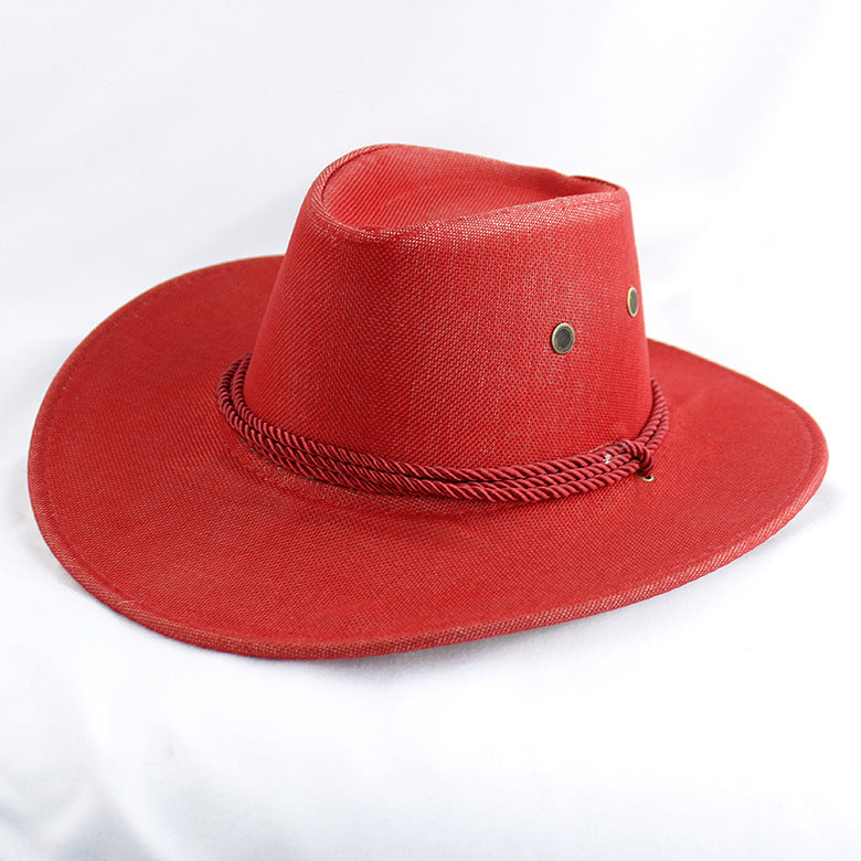 Western Denim Male Hat Double-sided Suede Sun Hat Female Horse Riding Hat
