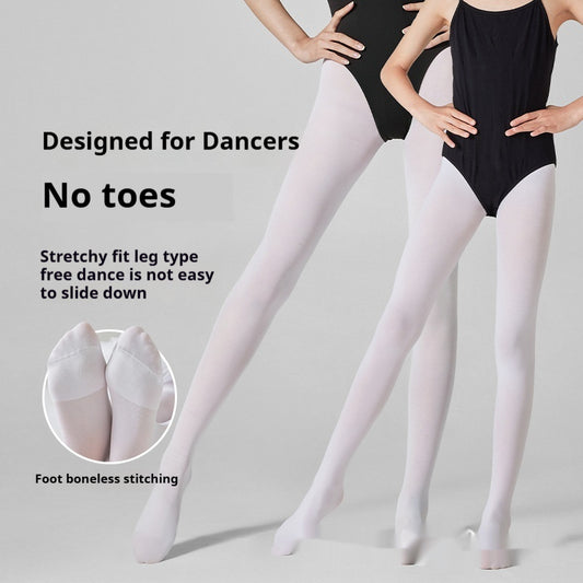 White Children Dance Skinny Slimming Stockings