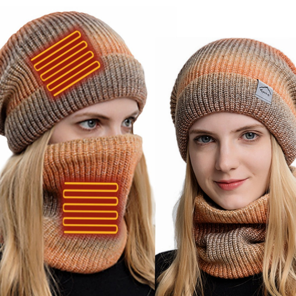 USB Electric Heating Keep Warm And Emit Heat Hat Outdoor Heating Scarf