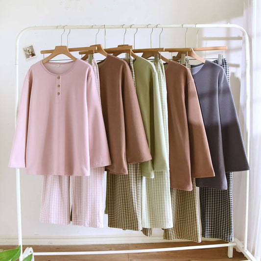 Pajamas Women's Autumn And Winter Warm Long Sleeves Can Be Outerwear Homewear