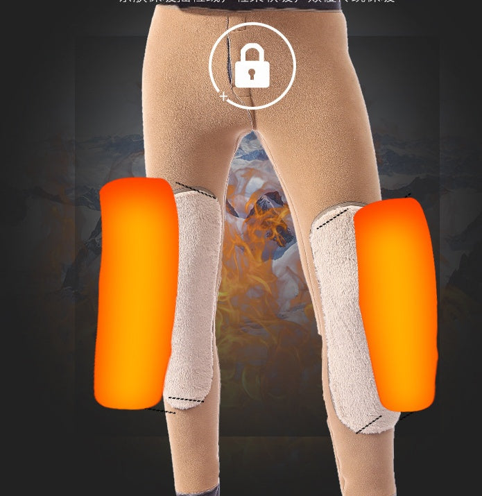 Soft Ermine Knee And Waist Warm Pants