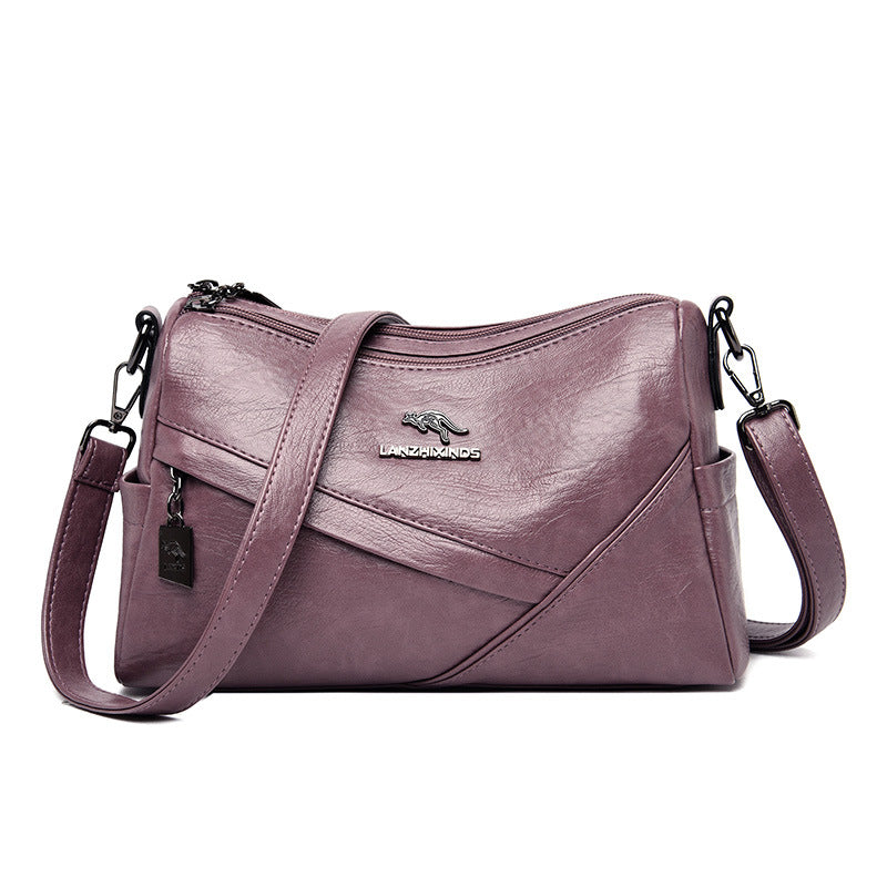 Ny Fashion Skulderrem i Blødt Læder Stor Kapacitet Crossbody Taske