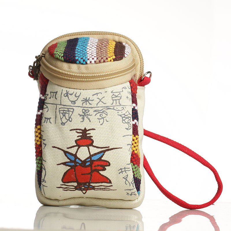 Yunnan Ethnic Single Shoulder Cross Body Handbag Multi-purpose