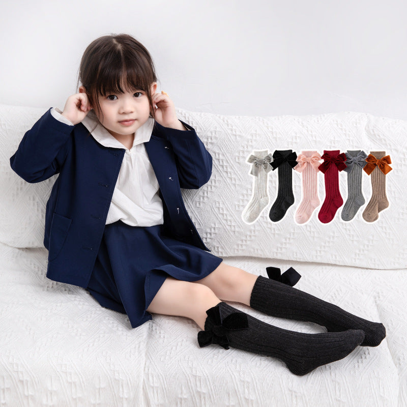 Primary School Growth Tube Cotton Socks Girls