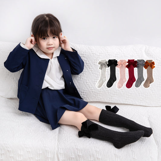 Primary School Growth Tube Cotton Socks Girls