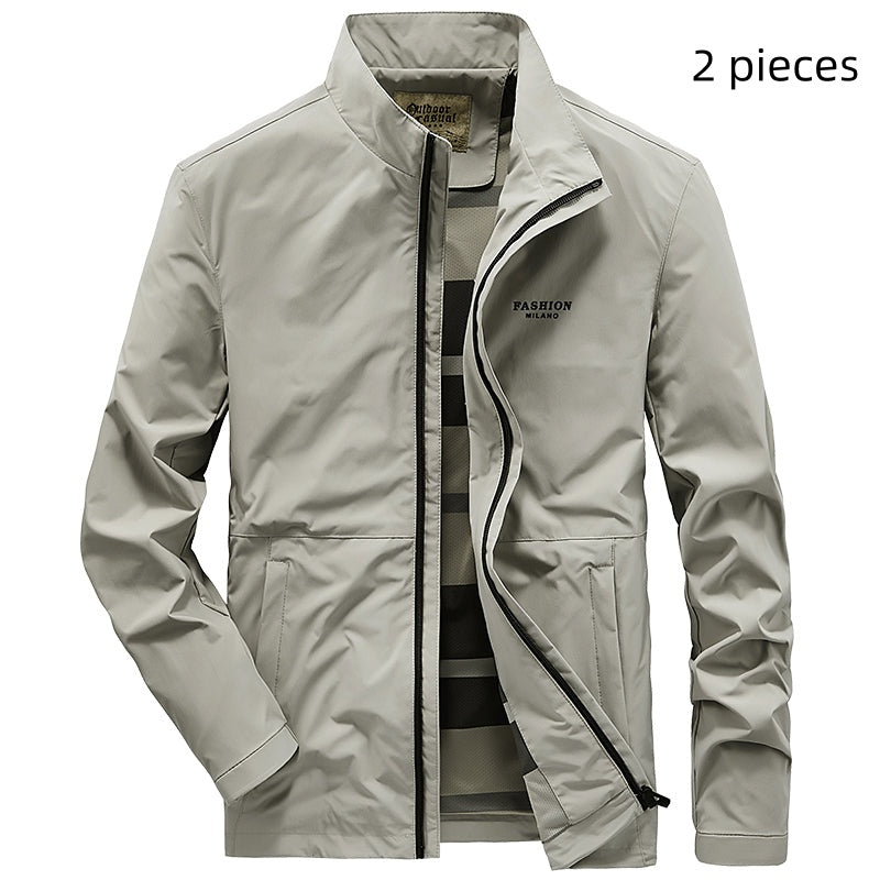 Loose Casual Stand Collar Jacket Men's Top