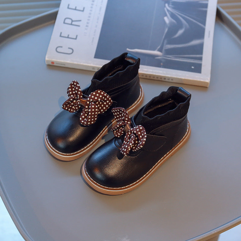Two Cotton Boots British Wind Plus Cashmere Baby Shoes