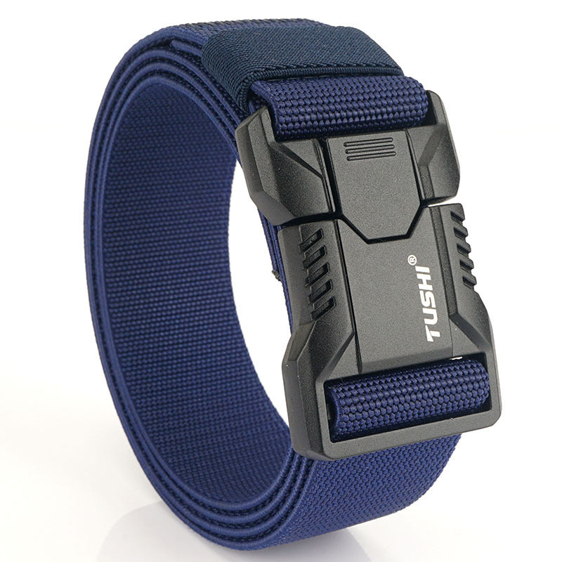 Tactical Aluminum Alloy Release Buckle Training Elastic Nylon Waistband