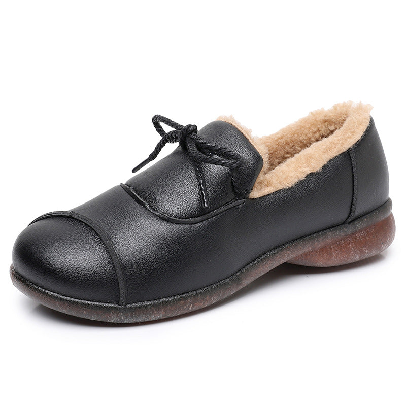 Flat Non-slip Slip-on Fleece-lined Warm Shoes