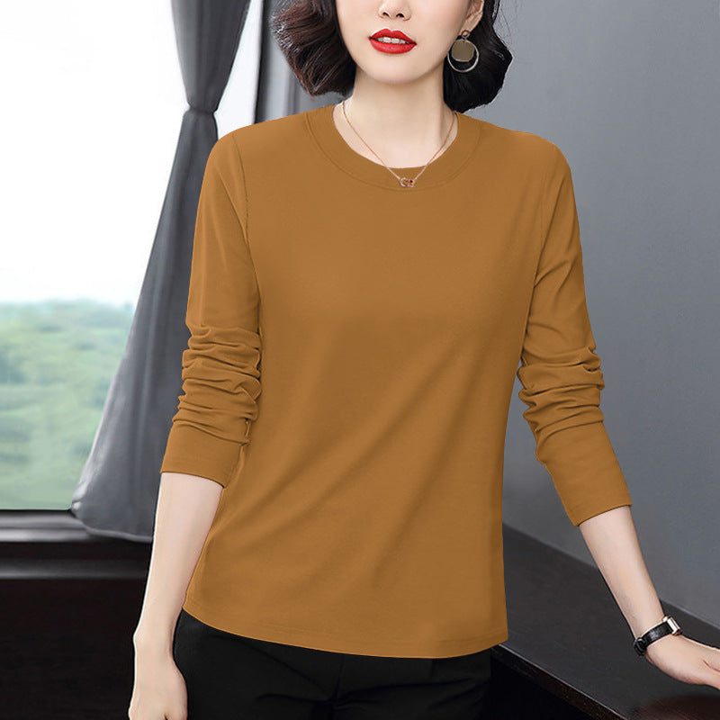 T-shirt Long Sleeve Middle-aged Mom Loose Wear Bottoming Shirt Top