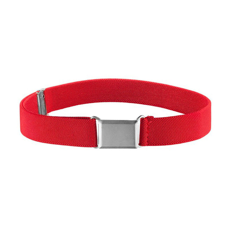 Children's Men's And Women's Elastic Band Monochrome Pants Belt