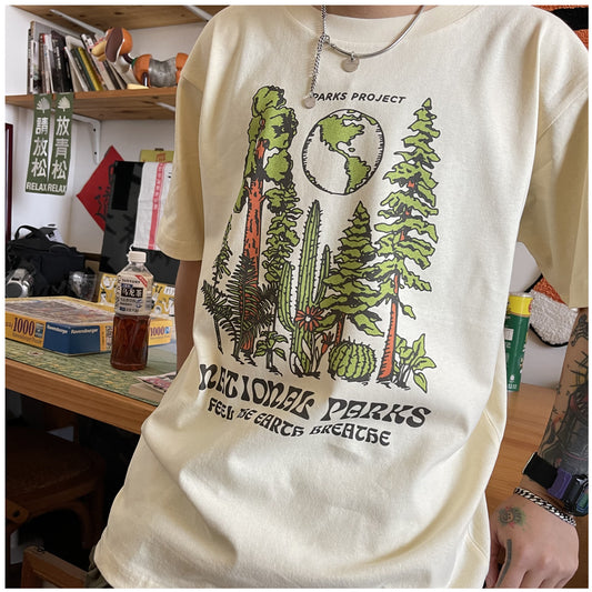 Couple's Neutral Funnny And Creative American Short-sleeved T-shirt