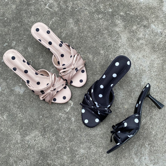 Sexy Polka-Dot Bow-Knot Slippers For Women