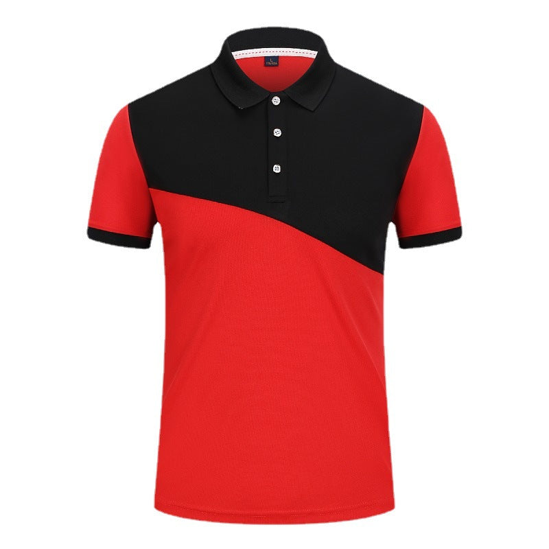 Color Matching Sports Fashion Polo Shirt Lapel