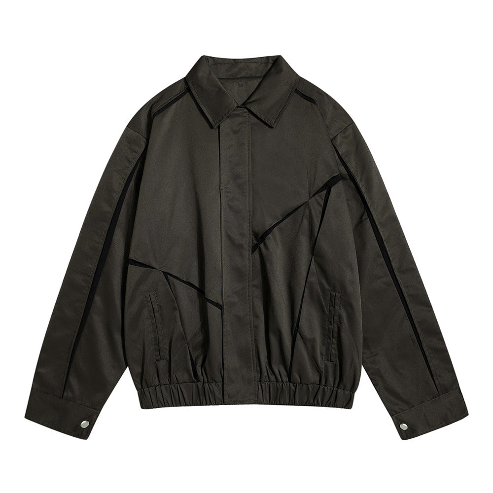 Irregular Design Stitching Lapel Jacket