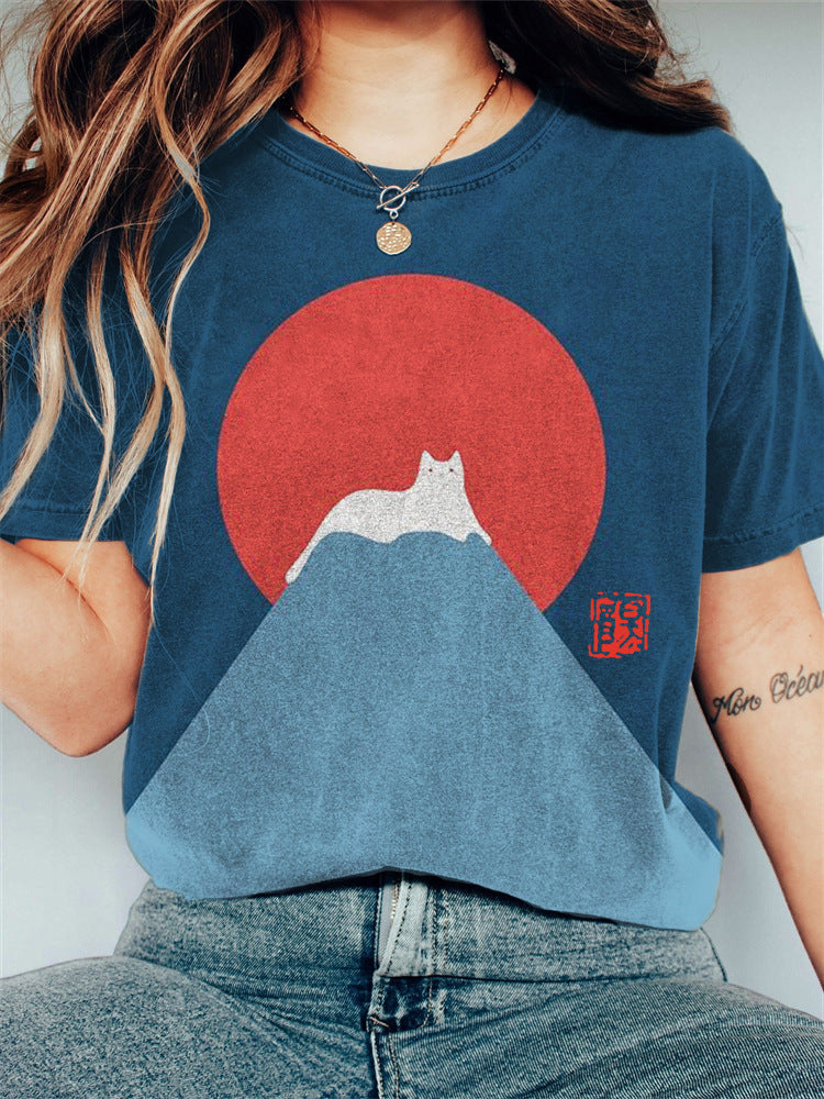 European Hip Hop Series Digital 3D Printing Ladies Street Short-sleeved Sports T-shirt