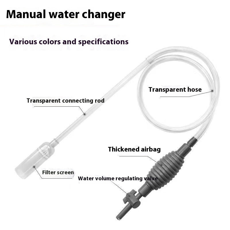 Fish Tank Water-absorbing Machine Siphon Tube Manual Water Exchange Suction Wall-hung Urinal