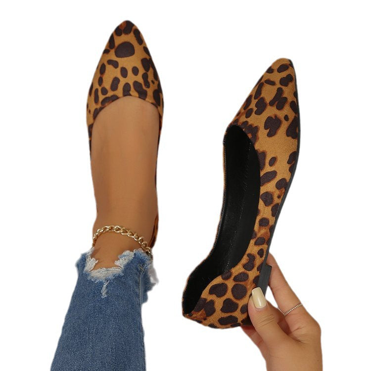 European And American Leopard-print Womens Shoes For Outdoor Wear