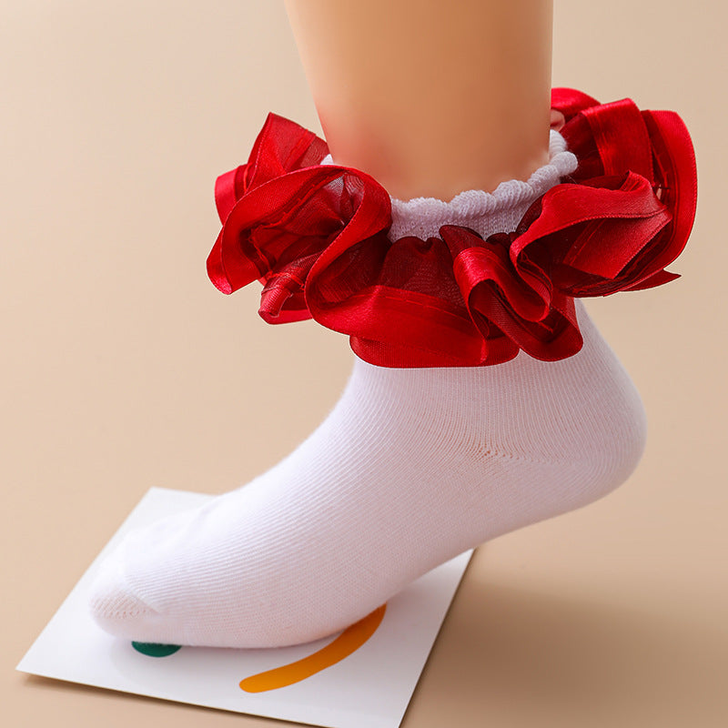 Home Fashion Simple Children's Lace Socks