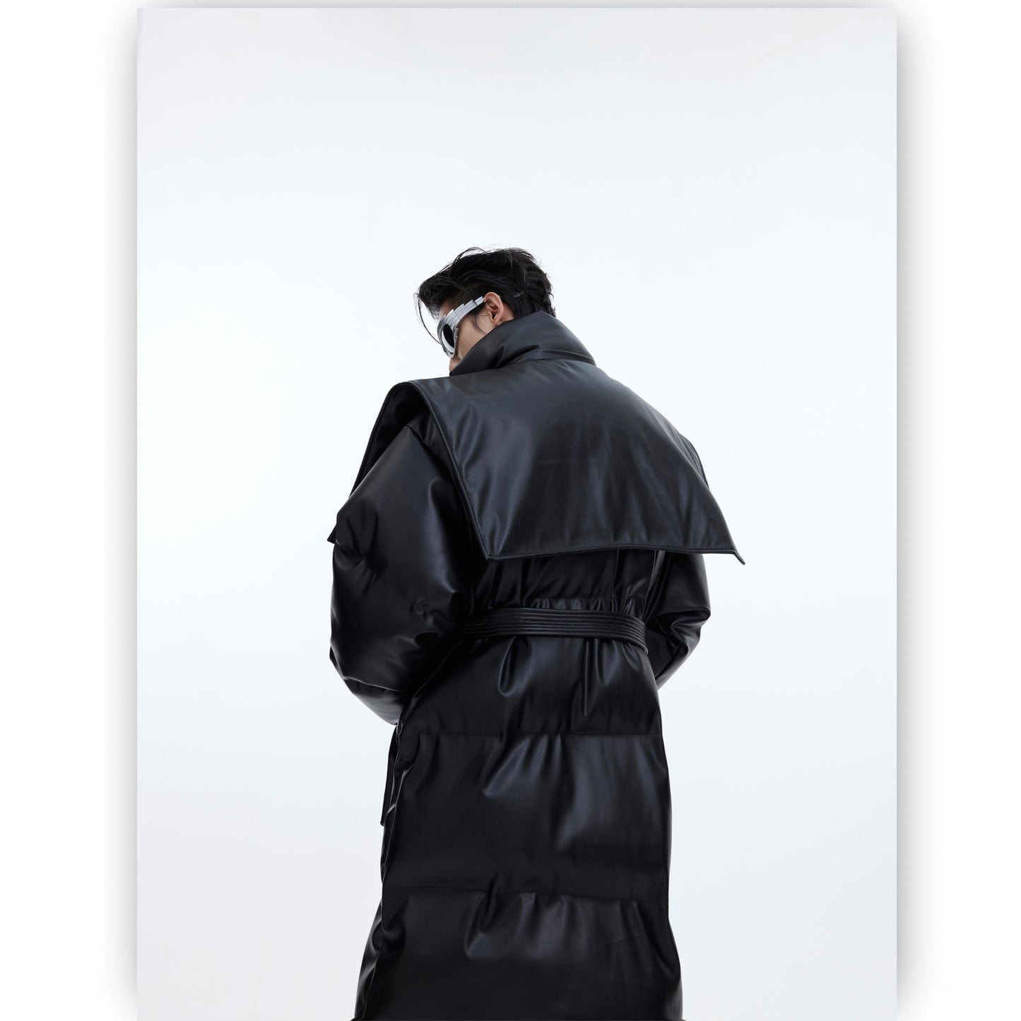 Hooded Shawl Thickened Leather Cotton Jacket