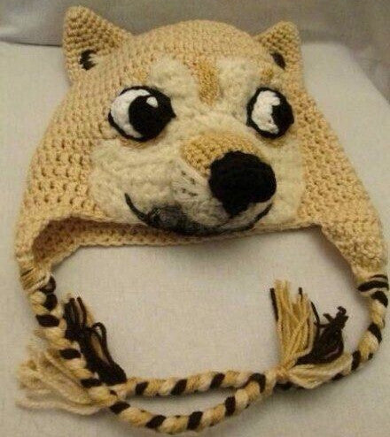 Pure Hand Knitted Dog Three-dimensional Hat