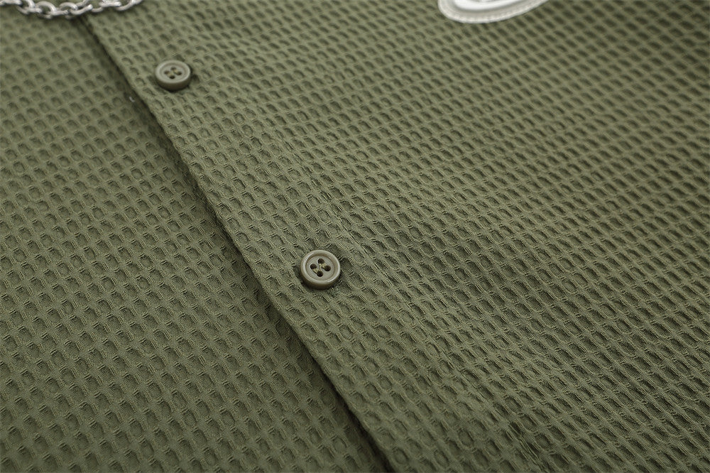 Simple Style Long Sleeve Shirt With Necklace