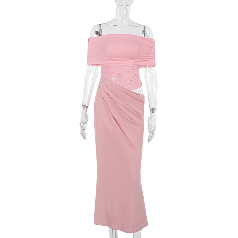 Elegant Sexy Slim-fit Hollow-out Midriff-baring Dress For Women