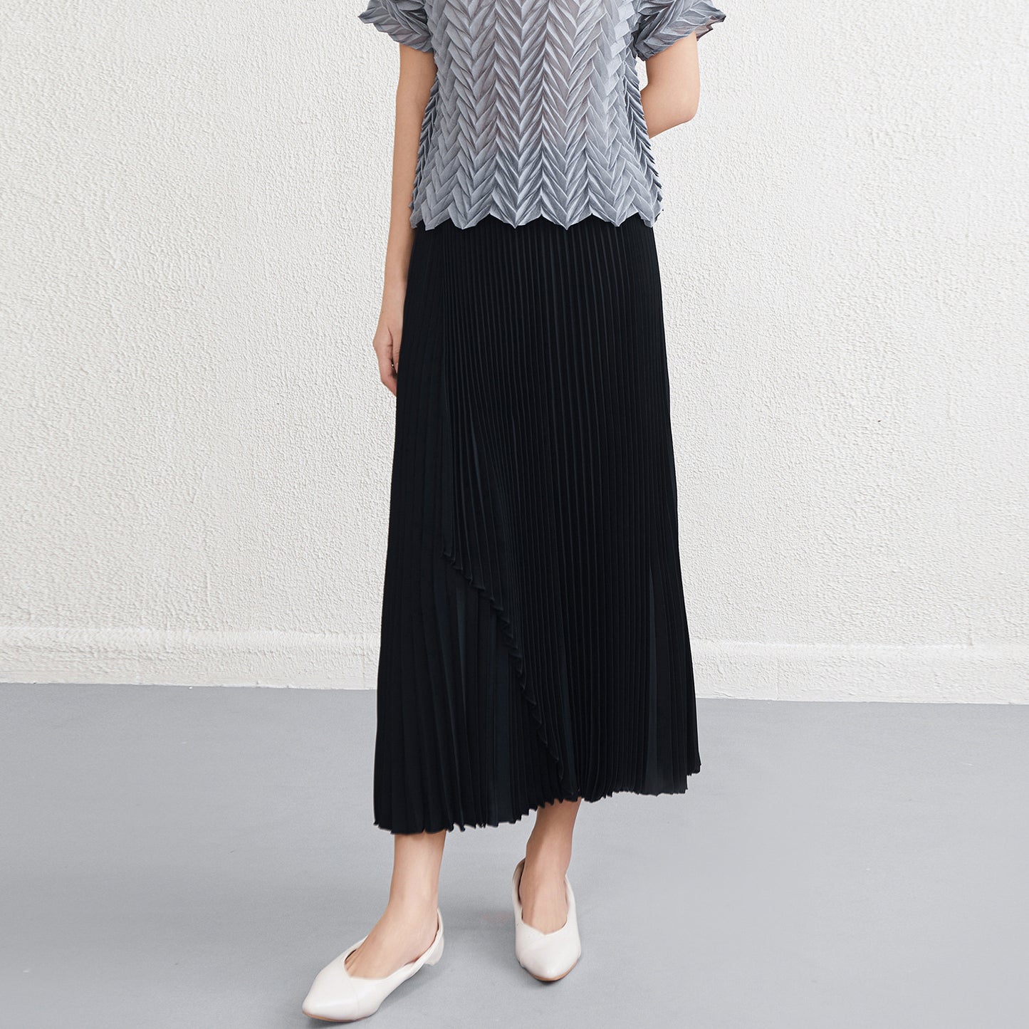 Women's Pleated Skirt High-end Drape