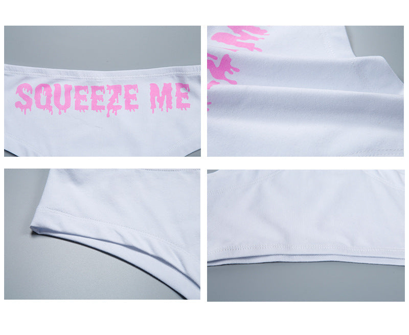 Women's New Letter Printed Cotton Shorts