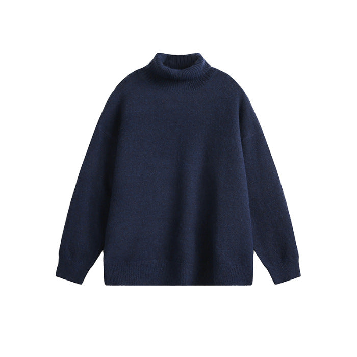 Ny efterårs- og vinterrullekravestriktrøje til mænd i japansk vintage-stil