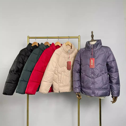 Lightweight Women's Stand Collar Raglan Down Jacket