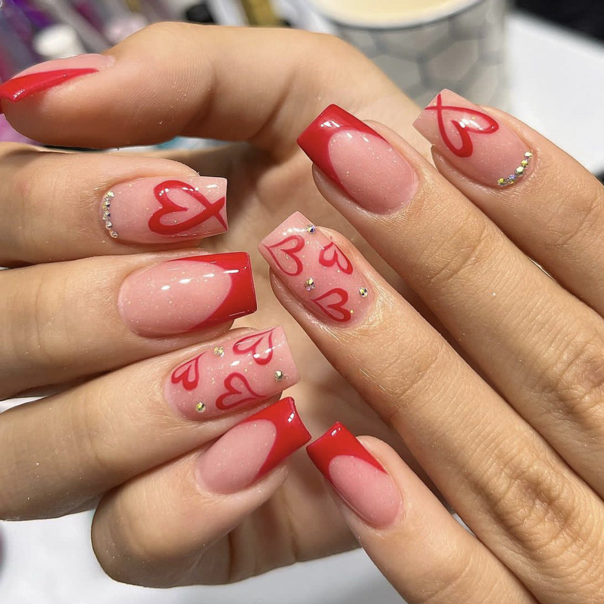 Wear Armor Square French Red Love