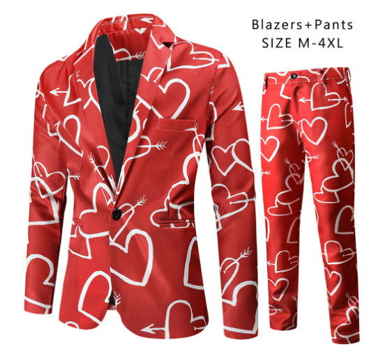 Men's Leisure Suit 3D Santa Claus Printing