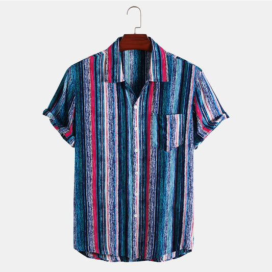 Men's Large Size Loose Wide Sleeve Shirt