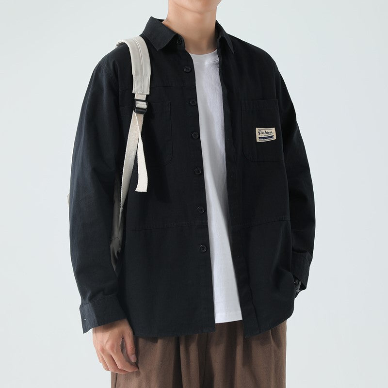 Cotton Men's Workwear Long-Sleeve Shirt