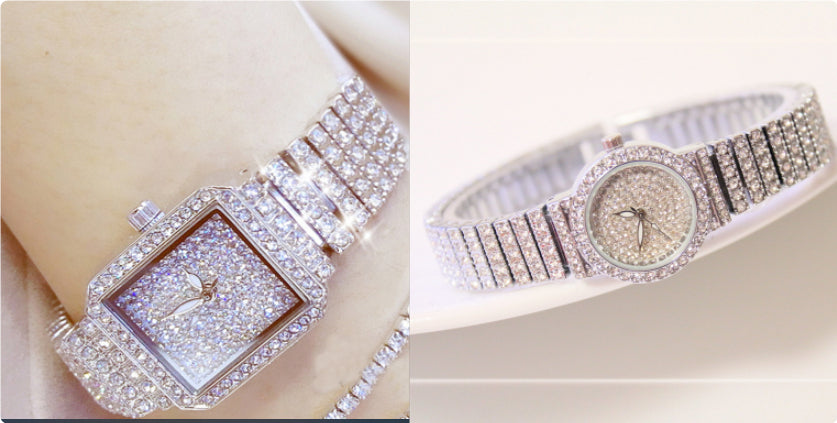 Full diamond waterproof quartz watch