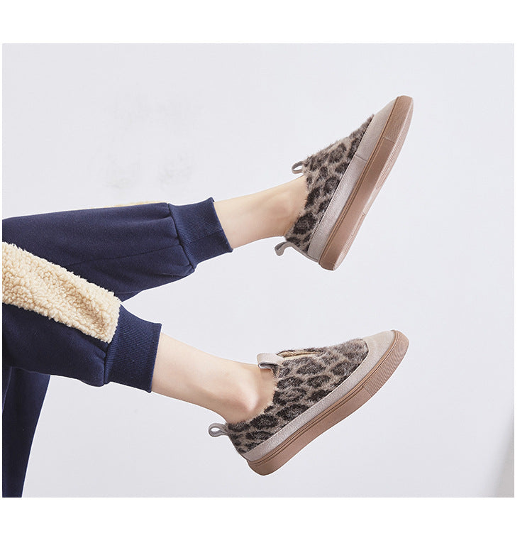 Thick-soled Personality Bread Retro Low-cut Plus Fleece Shoes Wome