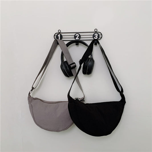 Solid Color Fashion Western Style All-matching Ins Korean Style Shoulder Messenger Bag