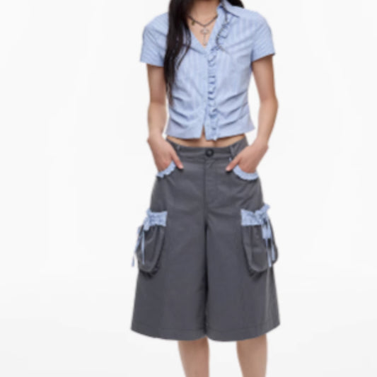 Detachable Multi Wear Micro Flared Pantsshorts Fashion Pants