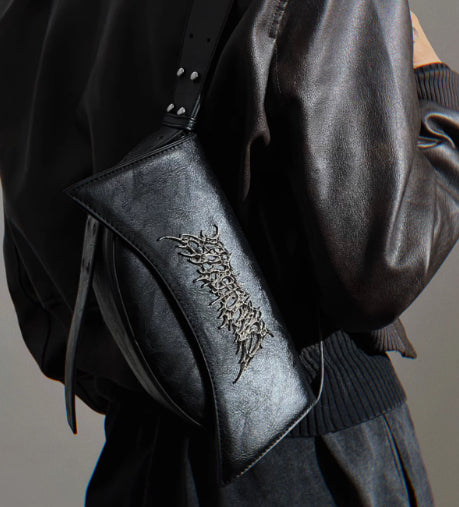 Dark Hot Girl Neutral Y2K Thorn Retro Underarm Shoulder Bag