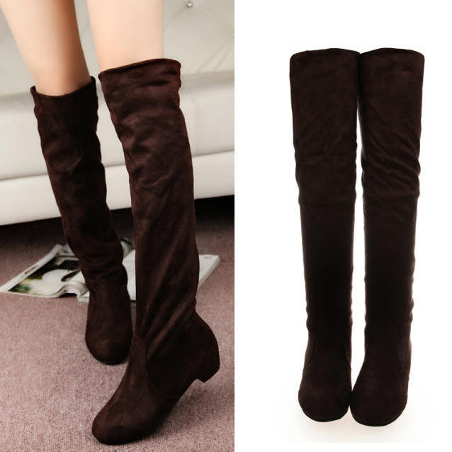 Autumn And Winter New High Leg Boot Long Over-the-knee Boots Flat Boots Children