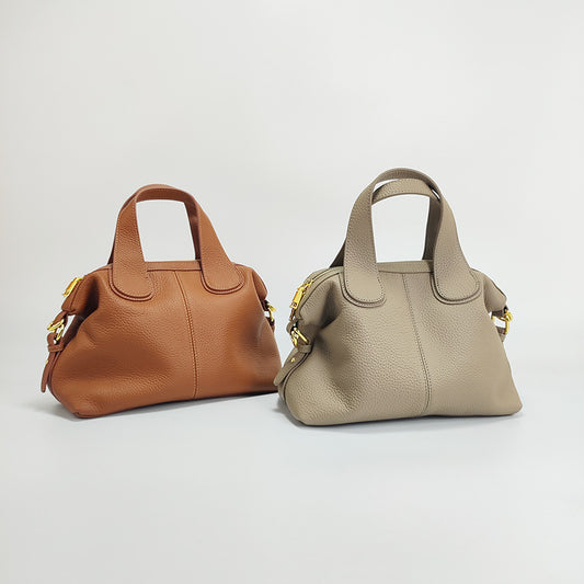 Genuine Leather Women's Bag Large Capacity First Layer Cowhide Portable Messenger Bag
