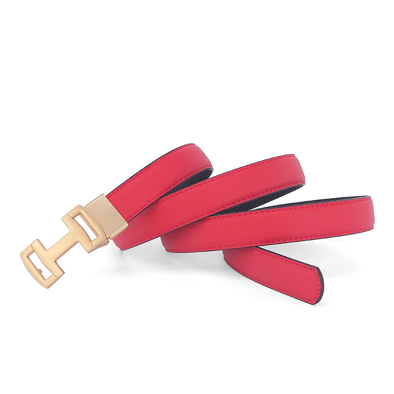 Women's Fashionable And Casual Cowhide Thin Belt
