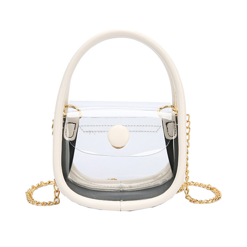 Creative Children's Personality Fashion Transparent Western Style One-shoulder Handbag