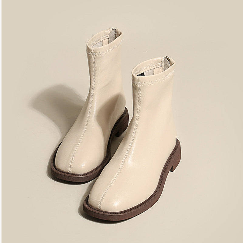 Women's Autumn And Winter Mid Tube Martin Boots