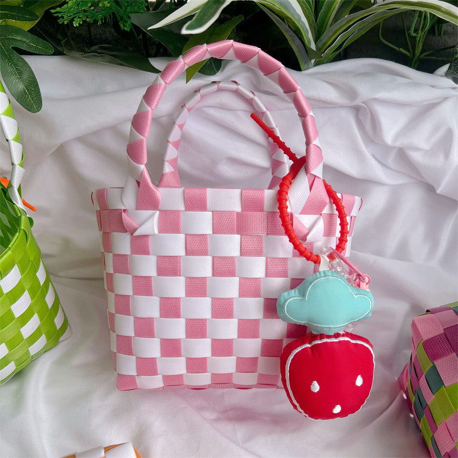 Kids Carrot Vegetable Basket Weaving Bag For Vacation
