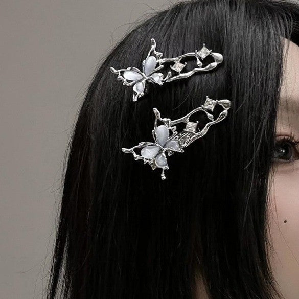 Opal Butterfly Duck Female Exquisite Side Bang Clip
